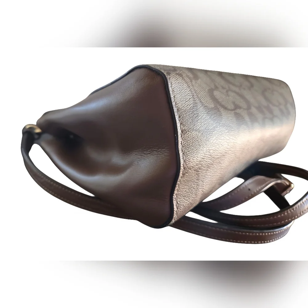 Coach Etta Carry All Tan Signature Shoulder Bag - Picture 6 of 16